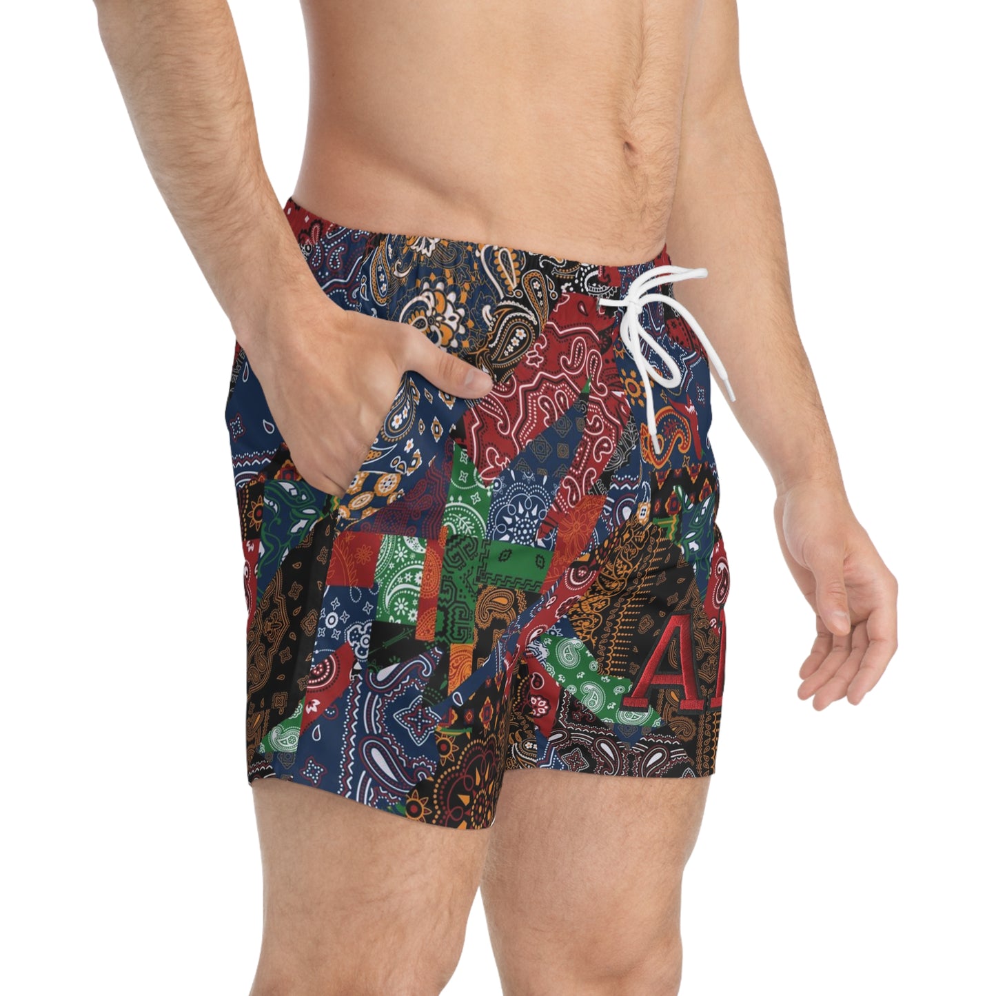AP Patchwork Bandana  Beach Shorts