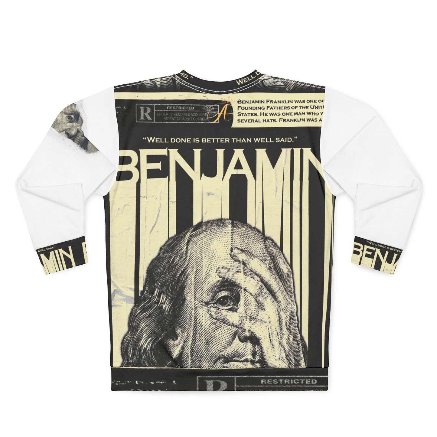 AP Benjamin Franklin Quote Sweatshirt, Graphic Sweatshirt, Unique Apparel, , Gift for Scholars