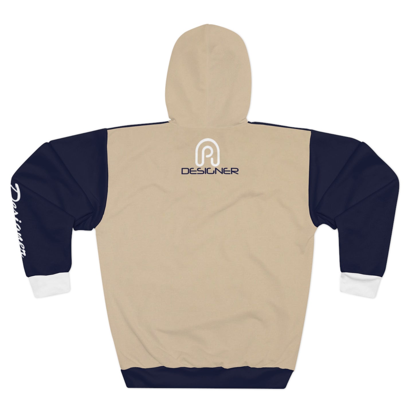AP Designer Hoodie Navy & Beige Pullover