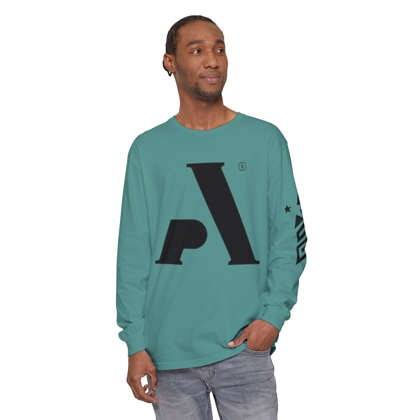 AP Logo  Long Sleeve T-Shirt | Casual Wear, Gift for Him Everyday Essentials, Trendy Fashion, Graphic Tee