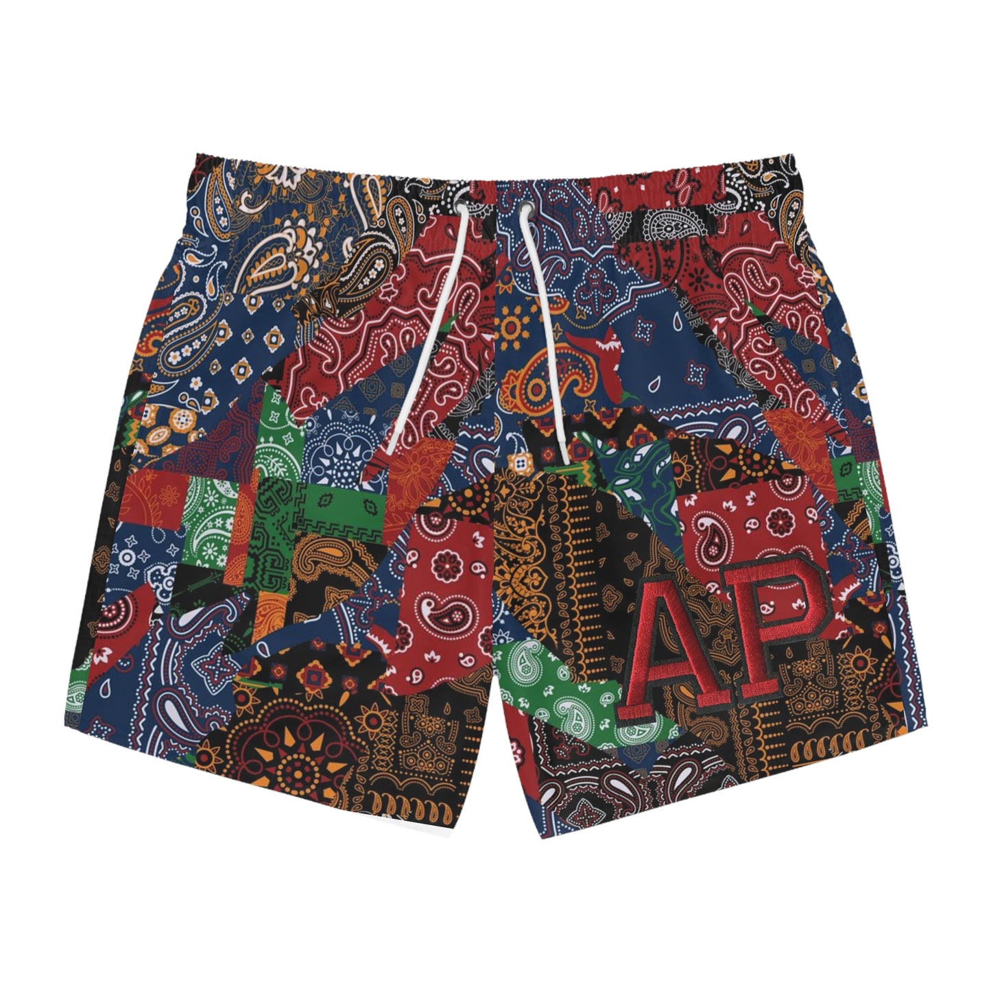 AP Patchwork Bandana  Beach Shorts