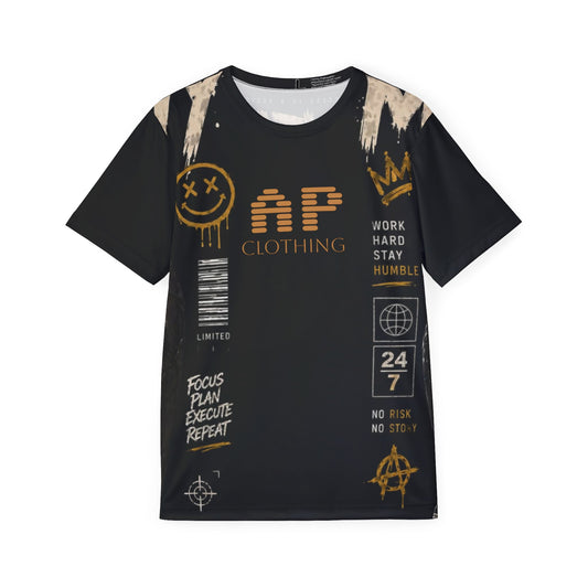AP Mentality Over Everything Men's Sports Jersey — Graphic Teddy Bear Motivational Tee
