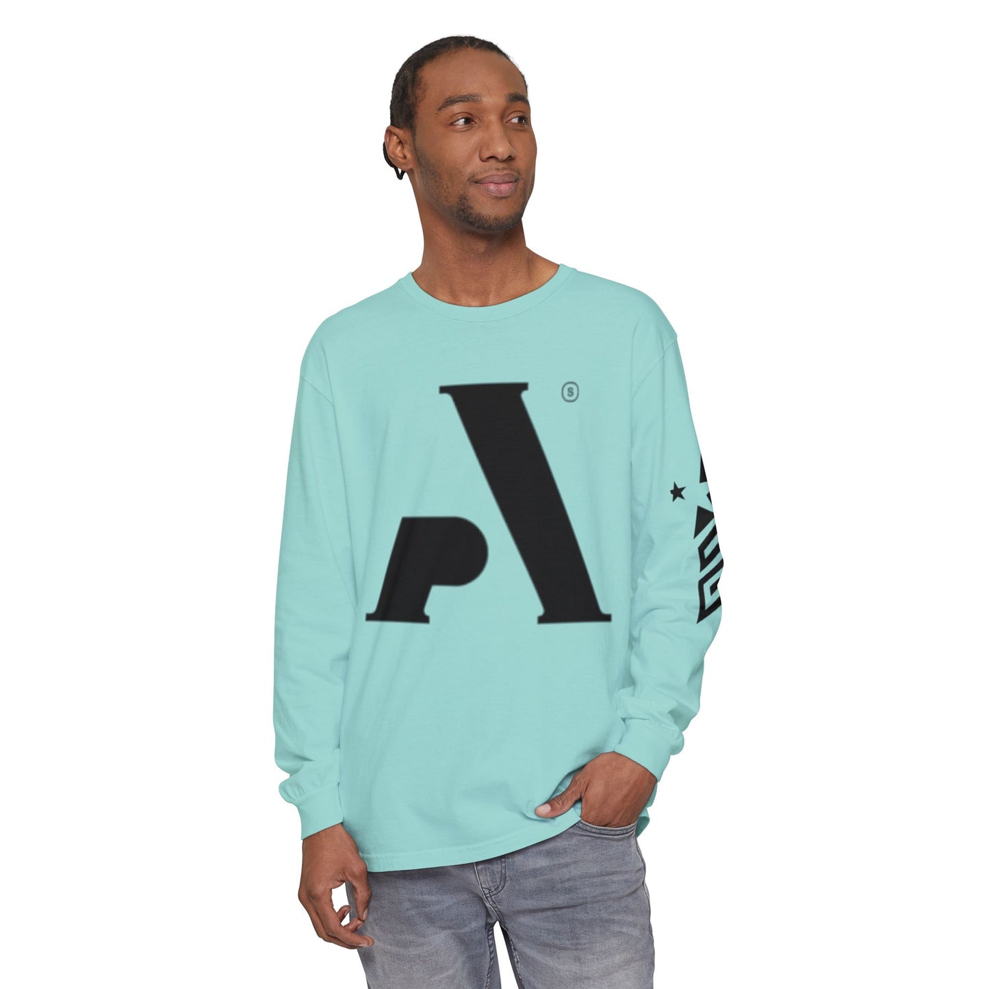 AP Logo  Long Sleeve T-Shirt | Casual Wear, Gift for Him Everyday Essentials, Trendy Fashion, Graphic Tee