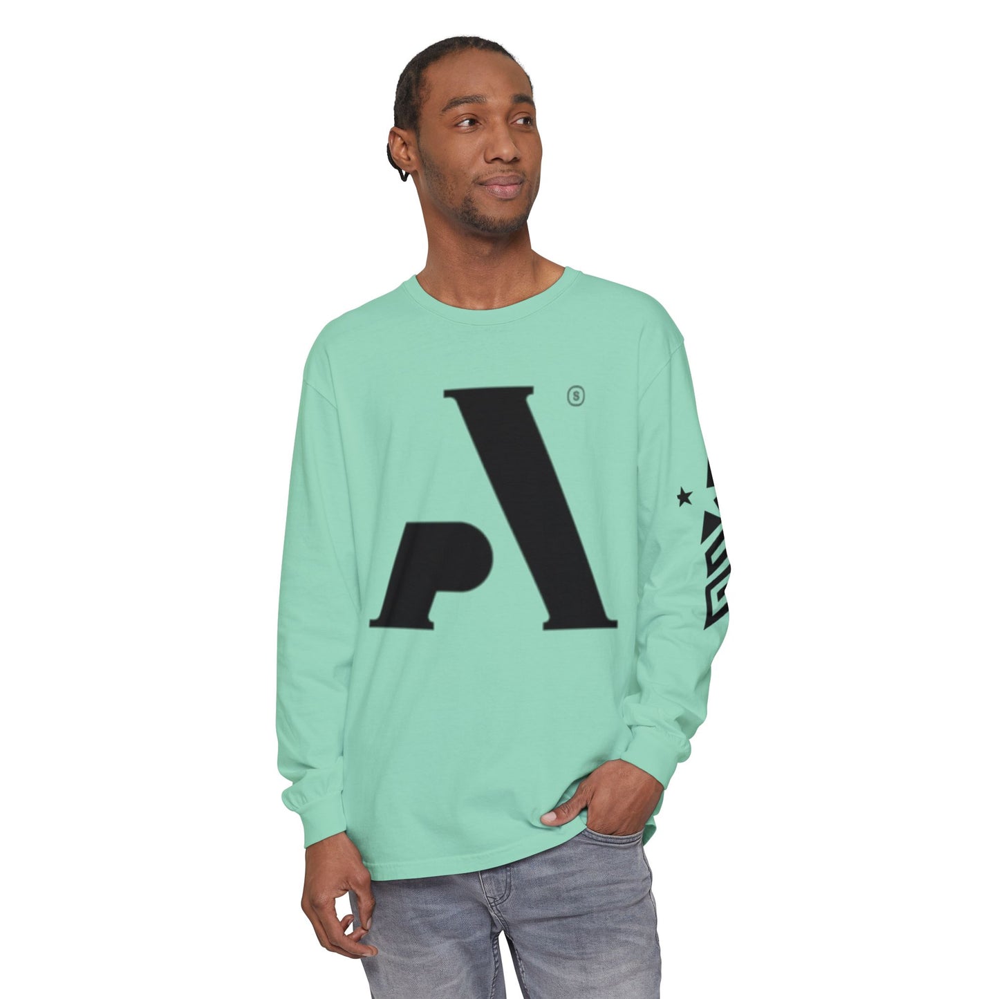 AP Logo  Long Sleeve T-Shirt | Casual Wear, Gift for Him Everyday Essentials, Trendy Fashion, Graphic Tee