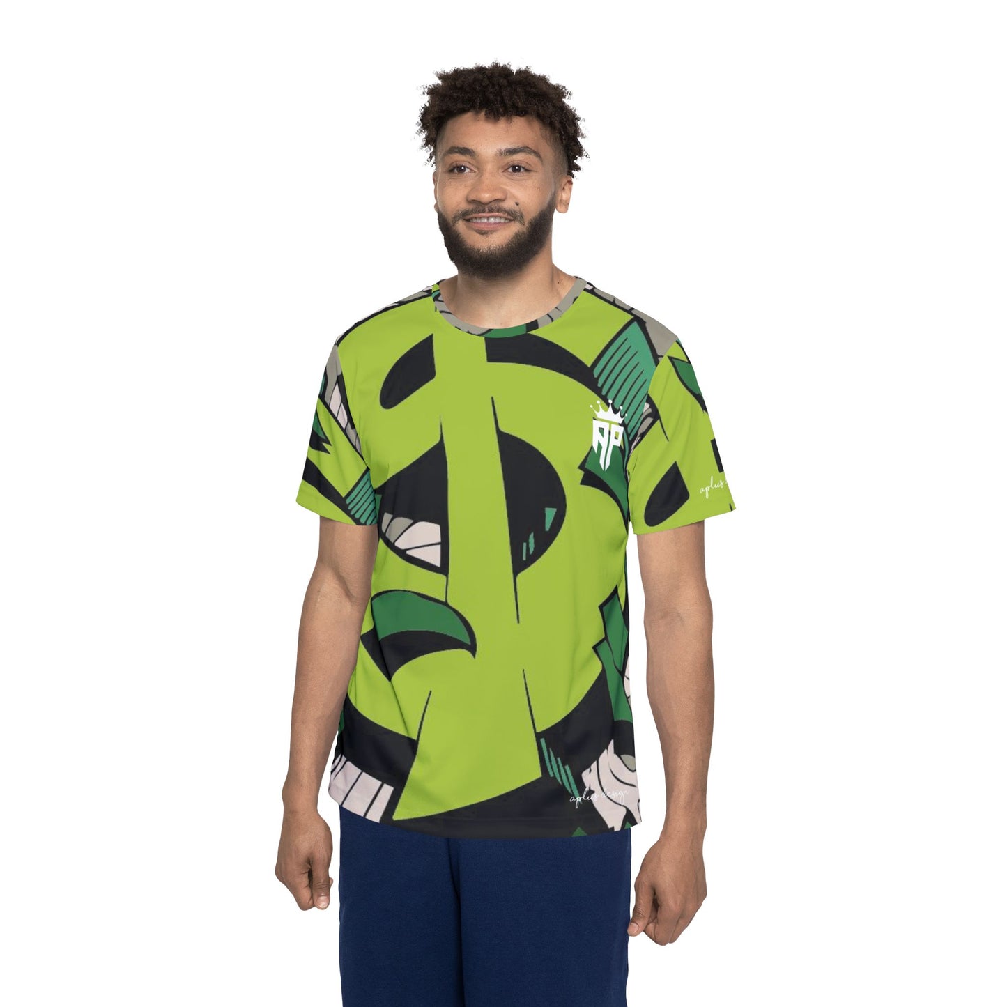 AP Green Dollar Sign Streetwear Tee